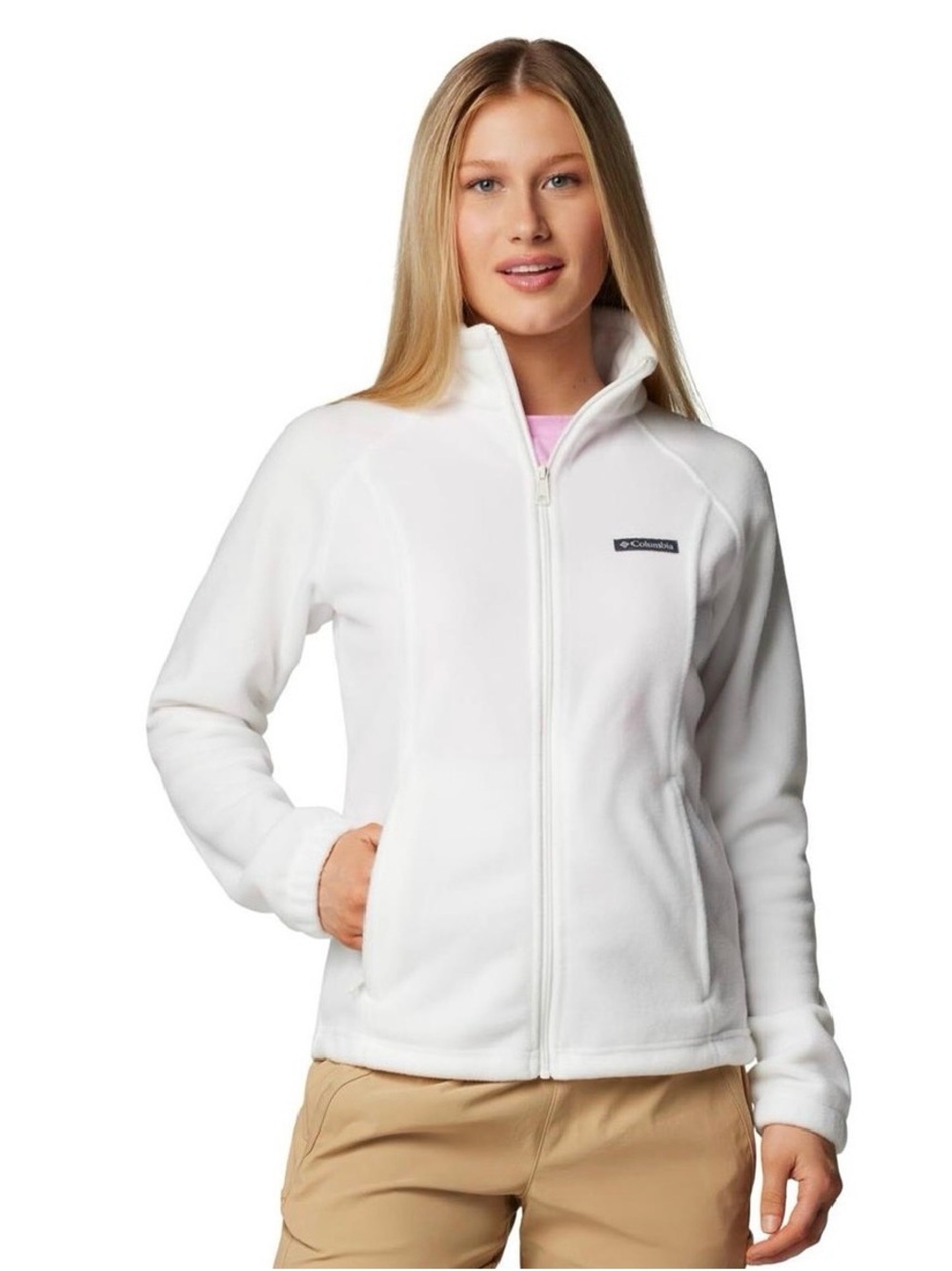 Columbia White Teddy Fleece Jacket